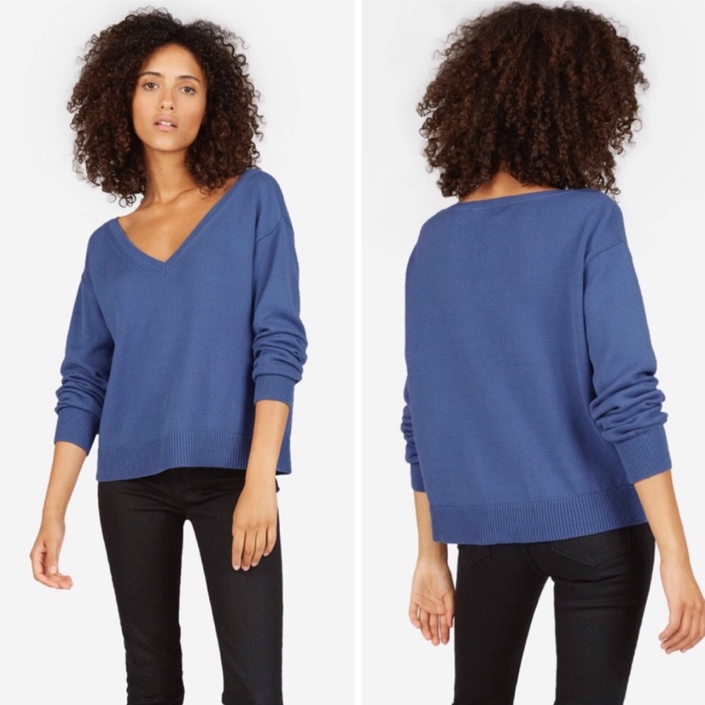 Everlane: Soft Cotton V-Neck Sweater
